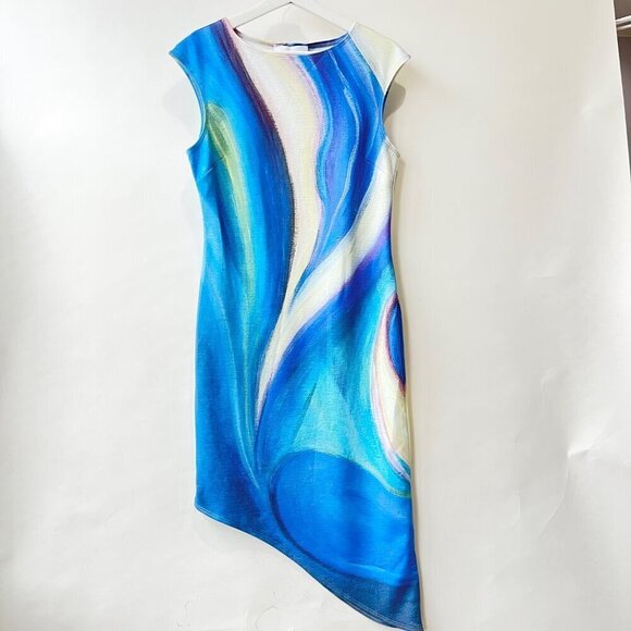 Le Galeriste wearable art Felicia dress, blue, Size S/M - Picture 1 of 8
